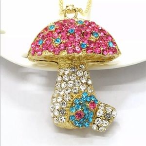 Pink Mushroom Necklace